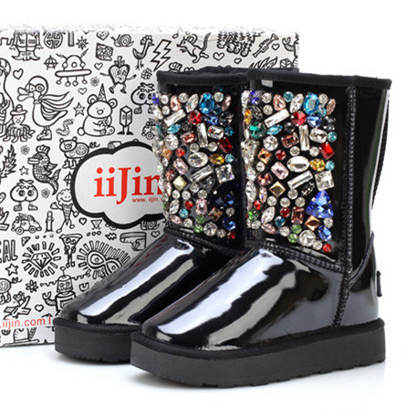 Chaussures de ski en cuir vache fendu IIJIN - Ref 1067328