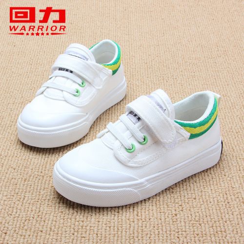 Chaussures de tennis enfants en toile WARRIOR pour printemps - semelle caoutchouc Ref 1003099