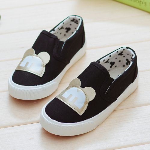 Chaussures de tennis enfants en toile pour printemps - semelle caoutchouc Ref 1003110