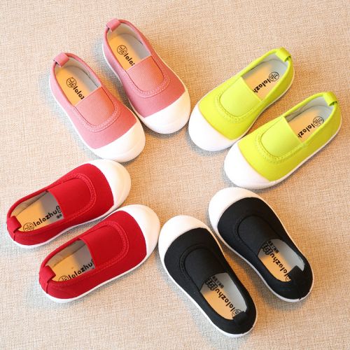 Chaussures de tennis enfants en toile pour printemps - semelle plastique Ref 1003115