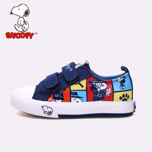 Chaussures de tennis enfants en toile SNOOPY pour printemps - semelle vulcanisation Ref 1003260