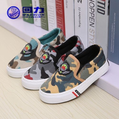 Chaussures de tennis enfants en toile WARRIOR pour Toute saison - semelle caoutchouc antidérapant Ref 1003353