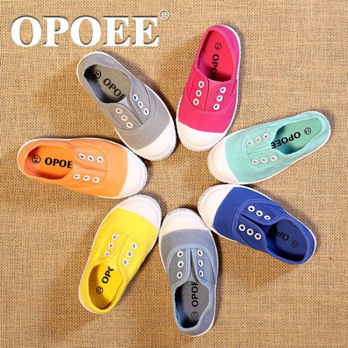 Chaussures de tennis enfants en toile OPOEE pour printemps - semelle caoutchouc Ref 1003459
