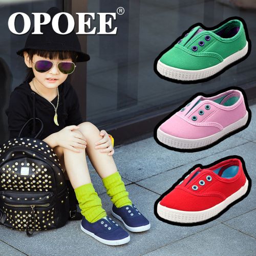 Chaussures de tennis enfants en toile OPOEE pour printemps - semelle caoutchouc Ref 1003470