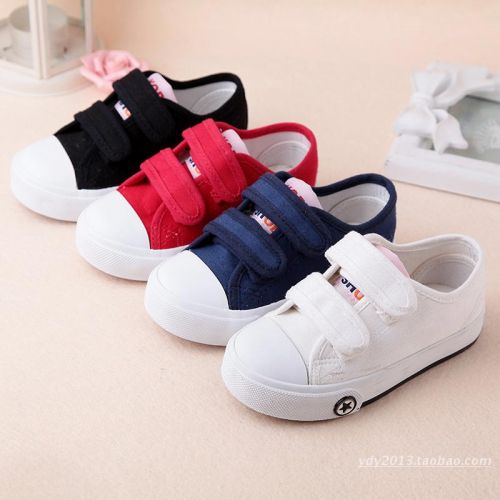 Chaussures de tennis enfants en toile pour printemps - semelle caoutchouc Ref 1003556