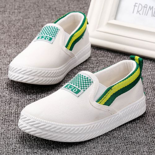 Chaussures de tennis enfants en toile pour printemps - semelle caoutchouc Ref 1003748