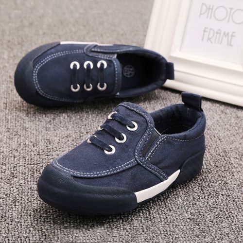 Chaussures de tennis enfants en toile pour printemps - semelle caoutchouc naturel Ref 1003770