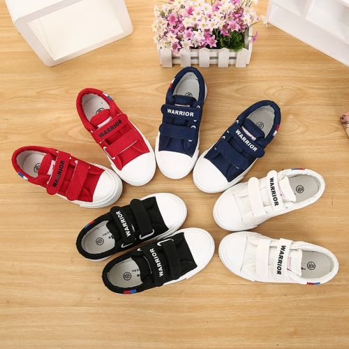 Chaussures de tennis enfants en toile WARRIOR pour printemps - semelle caoutchouc Wear Ref 1003896