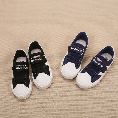 Chaussures de tennis enfants en toile WARRIOR pour printemps - semelle caoutchouc Ref 1003967