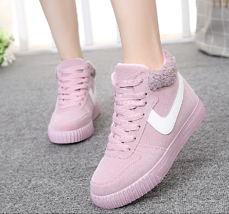 Chaussures de tennis enfants en toile pour hiver - semelle caoutchouc Ref 1004012