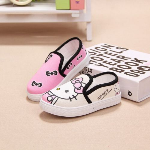 Chaussures de tennis enfants en toile pour printemps - semelle caoutchouc naturel Ref 1004299