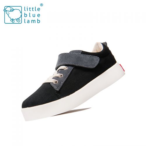 Chaussures de tennis enfants en toile LITTLE BLUE LAMB coutures cuir pour printemps - semelle caoutchouc Ref 1004529