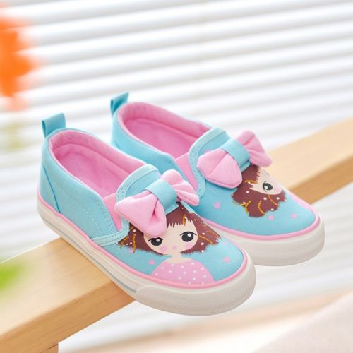 Chaussures de tennis enfants en toile pour printemps - semelle caoutchouc Ref 1004542