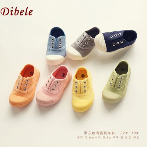 Chaussures de tennis enfants en toile DIBELE pour printemps - semelle caoutchouc antidérapant Ref 1004588