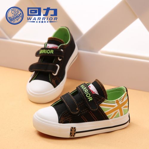 Chaussures de tennis enfants en toile WARRIOR pour printemps - semelle caoutchouc Ref 1004591