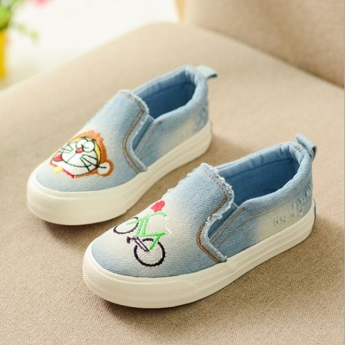 Chaussures de tennis enfants en toile pour printemps - semelle caoutchouc Ref 1004636