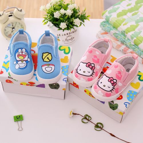 Chaussures de tennis enfants en toile pour printemps - Ref 1004708