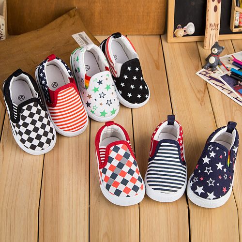 Chaussures de tennis enfants en toile pour printemps - semelle plastique Ref 1004997