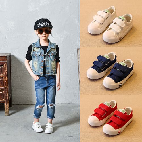 Chaussures de tennis enfants en toile pour printemps - semelle caoutchouc Ref 1005245