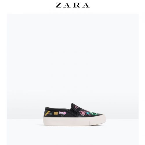 Chaussures de tennis enfants en similicuir ZARA pour Toute saison - semelle caoutchouc Ref 1005498