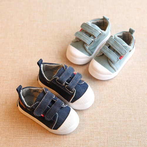 Chaussures de tennis enfants en toile pour printemps - semelle plastique Ref 1005594