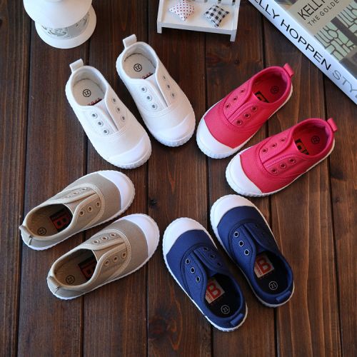 Chaussures de tennis enfants en toile pour printemps - semelle caoutchouc naturel Ref 1005670