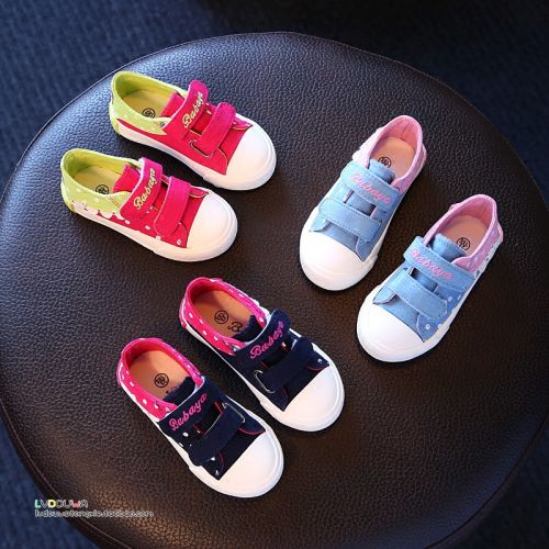 Chaussures de tennis enfants en toile pour printemps - semelle caoutchouc Ref 1005886