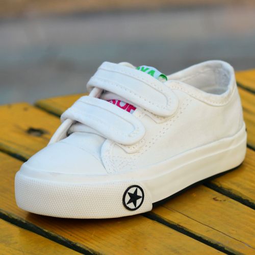 Chaussures de tennis enfants en toile pour printemps - semelle caoutchouc Ref 1005999