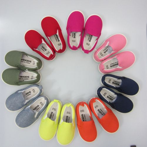 Chaussures de tennis enfants en toile pour printemps - semelle plastique Ref 1006016