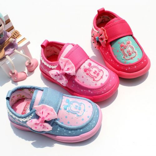 Chaussures de tennis enfants en toile brodé pour printemps - semelle caoutchouc Ref 1006059