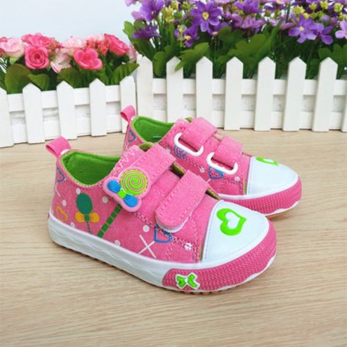 Chaussures de tennis enfants en toile pour printemps - semelle caoutchouc antidérapant Ref 1006130