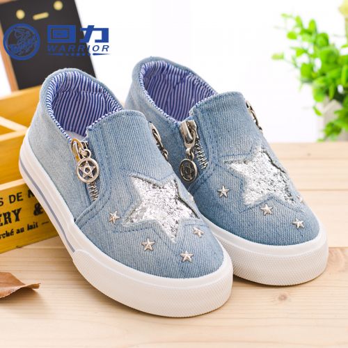 Chaussures de tennis enfants en toile WARRIOR pour printemps - semelle caoutchouc Ref 1006173