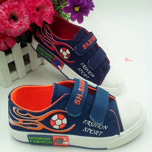 Chaussures de tennis enfants en toile pour printemps - semelle caoutchouc antidérapant Ref 1006282