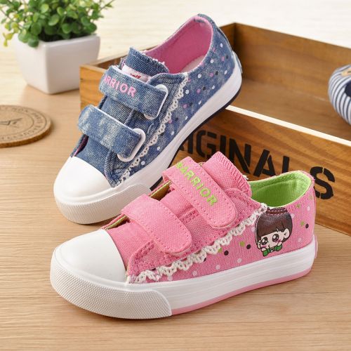 Chaussures de tennis enfants en toile WARRIOR pour printemps - semelle caoutchouc naturel Ref 1006292