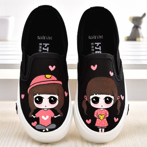 Chaussures de tennis enfants en toile pour printemps - Ref 1007102