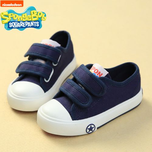 Chaussures de tennis enfants en toile SPONGEBOB SQUAREPANTS pour printemps - semelle caoutchouc Ref 1007216