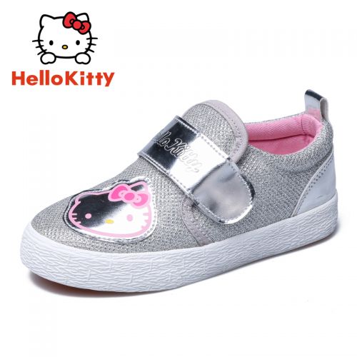 Chaussures de tennis enfants en tissu HELLO KITTY pour printemps - semelle vulcanisation Ref 1007220