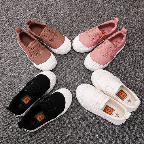 Chaussures de tennis enfants en toile pour printemps - semelle caoutchouc antidérapant Ref 1007234