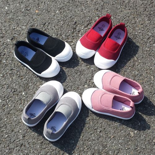 Chaussures de tennis enfants en toile pour printemps - semelle caoutchouc Ref 1007512