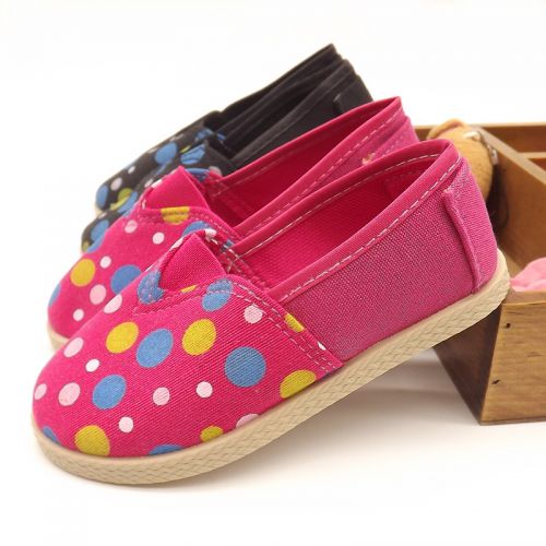 Chaussures de tennis enfants en toile pour printemps - semelle plastique Ref 1007949