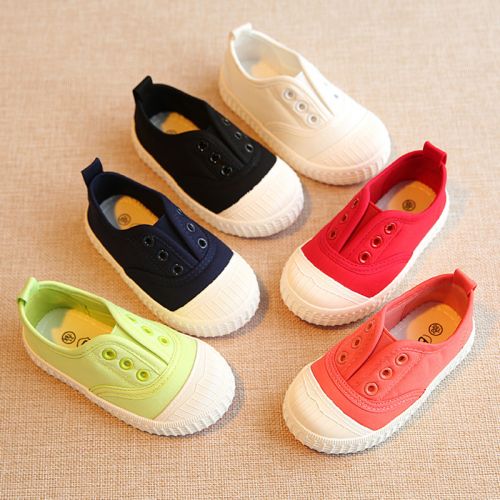 Chaussures de tennis enfants en toile pour printemps - semelle caoutchouc naturel Ref 1008063