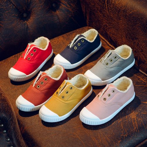 Chaussures de tennis enfants en toile OPOEE pour hiver - semelle caoutchouc Ref 1008158