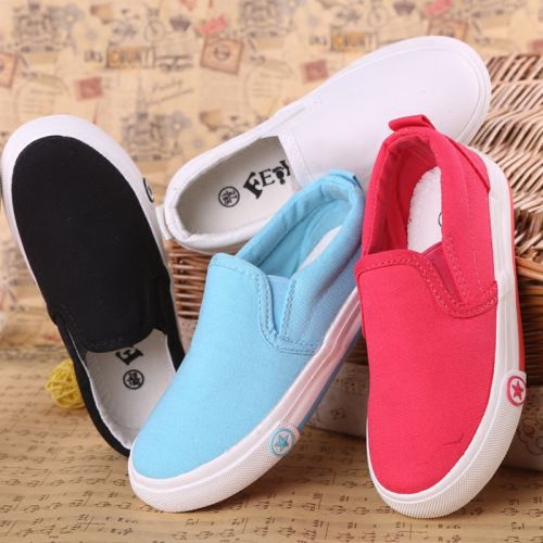 Chaussures de tennis enfants en toile pour printemps - semelle caoutchouc naturel Ref 1008336