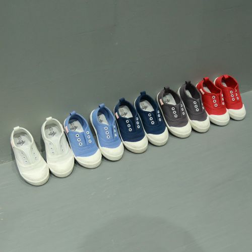 Chaussures de tennis enfants en toile pour printemps - semelle caoutchouc naturel Ref 1008488