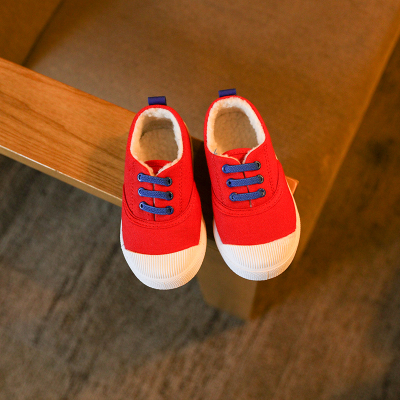 Chaussures de tennis enfants en toile pour hiver - semelle vulcanisation Ref 1008542