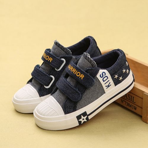 Chaussures de tennis enfants en toile WARRIOR pour printemps - semelle caoutchouc Ref 1008589