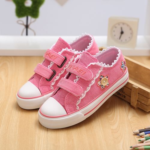 Chaussures de tennis enfants en toile pour printemps - semelle caoutchouc Ref 1008912