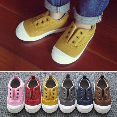 Chaussures de tennis enfants en toile pour printemps - semelle caoutchouc Ref 1008959