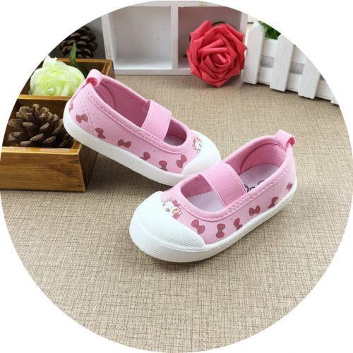 Chaussures de tennis enfants en toile pour printemps - Ref 1009298