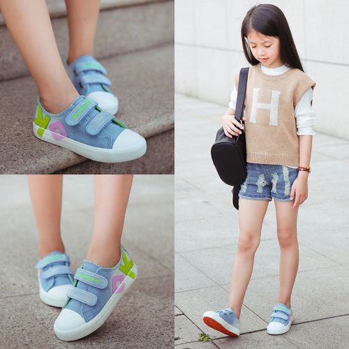 Chaussures de tennis enfants en toile DOUBLE STAR pour printemps - semelle caoutchouc Ref 1009581